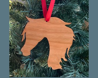Wood Arabian Horse Head Ornament: Equestrian Gift