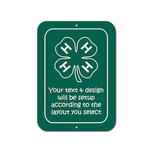 Custom Engraved Rectangle Plastic Sign with your choice of 4-H Logo | 4-H Sign | 4-H Gift | Plastic 4-H Sign | Office Sign