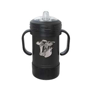 Custom Engraved Stainless Steel Sippy Cup with your choice of Farm Animal Design | Farm Animal Sippy Cup | Farm Animal Gift
