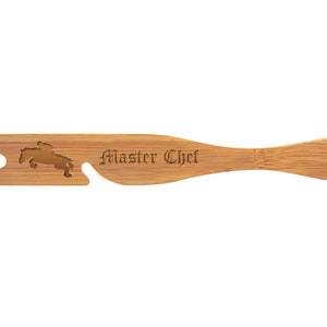 Personalized Bamboo Oven Rack Tool with your choice of Horse Silhouette