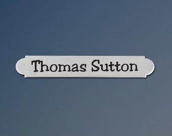Engraved Adhesive Back Nameplate | Brass Plate | Silver Nameplate | Picture Frame Plate