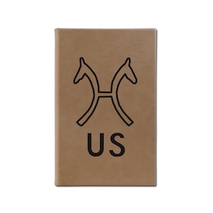 Engraved Leatherette Journal with your choice of Horse Breed Logo | Equestrian Journal | Horse Journal