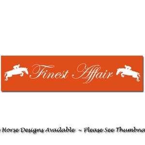 Engraved Plastic Stall Nameplate with your choice of Horse Silhouette | Horse Stall Plate | Horse Stall Nameplate | Personalized Stall Plate
