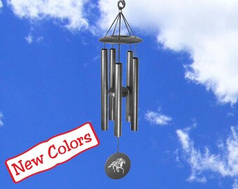 Engraved Horse Wind Chimes with your choice of Horse Design | 145+ Horse Designs
