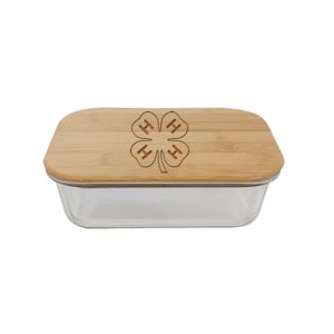 Medium Personalized Food Storage Container - 4-H Logo | 4-H Food Storage | 4-H Award | 4-H Gift | 4-H Thank You Gift