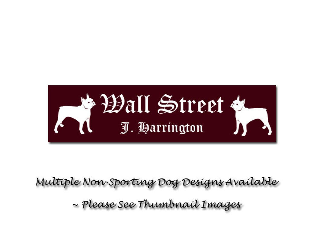 Engraved Dog Crate / Kennel Tag Dog Designs 2 Nonsporting Dog Breeds