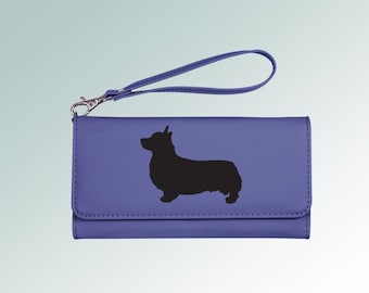Personalized Corgi Wallet with a Removable Wrist Strap with your choice of Corgi Design | 100+ Corgi Designs