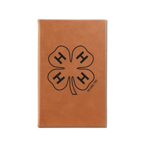 Engraved Leatherette Journal - 4-H Logos | 4-H Journal | 4-H Gift