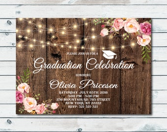 graduation party invitations etsy