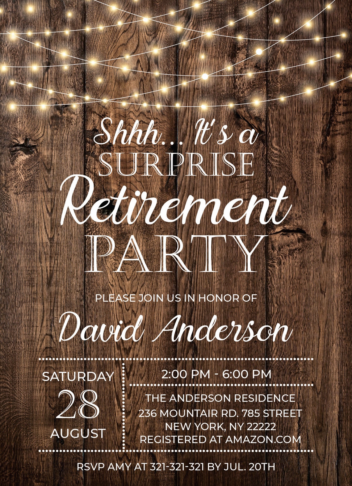 Editable Retirement Party Invitation For men 100 Editable Etsy