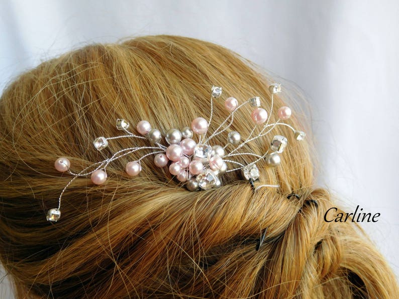 Hair Pin Bun Wedding Hair Style Rhinestone And Swarovski Etsy