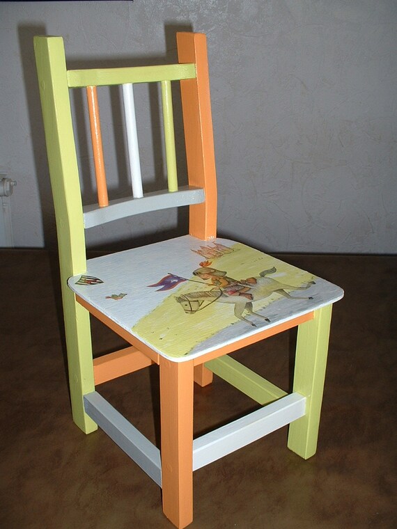 Small Child S Chair The Little Knight Etsy