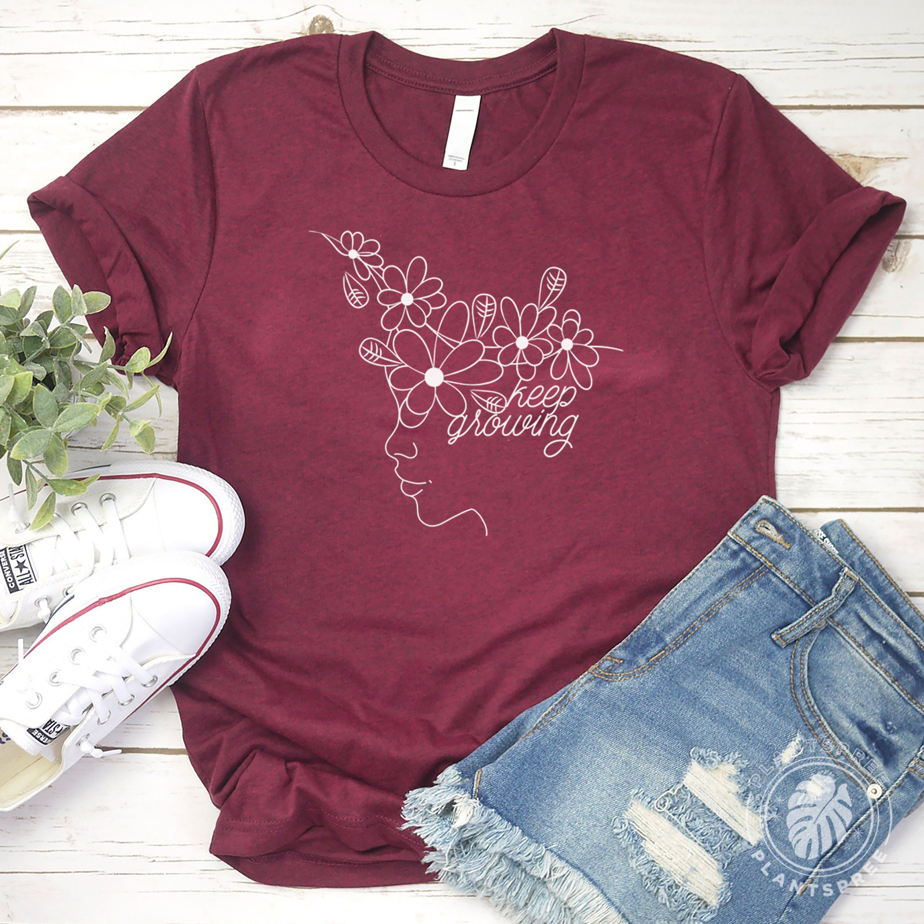 Keep Growing Shirt Mental Health Shirt Plant Lovers Gift | Etsy