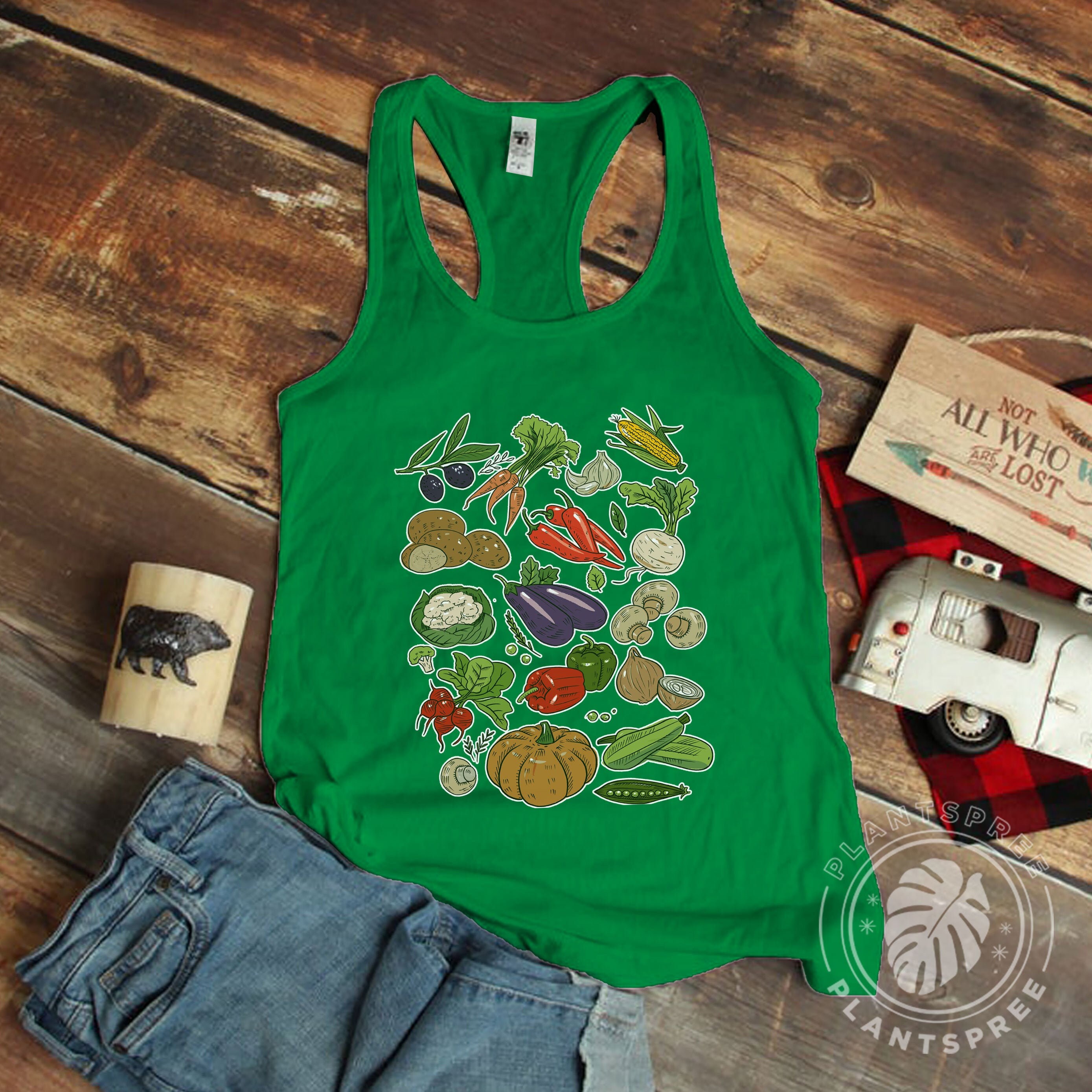 t shirt with vegetables