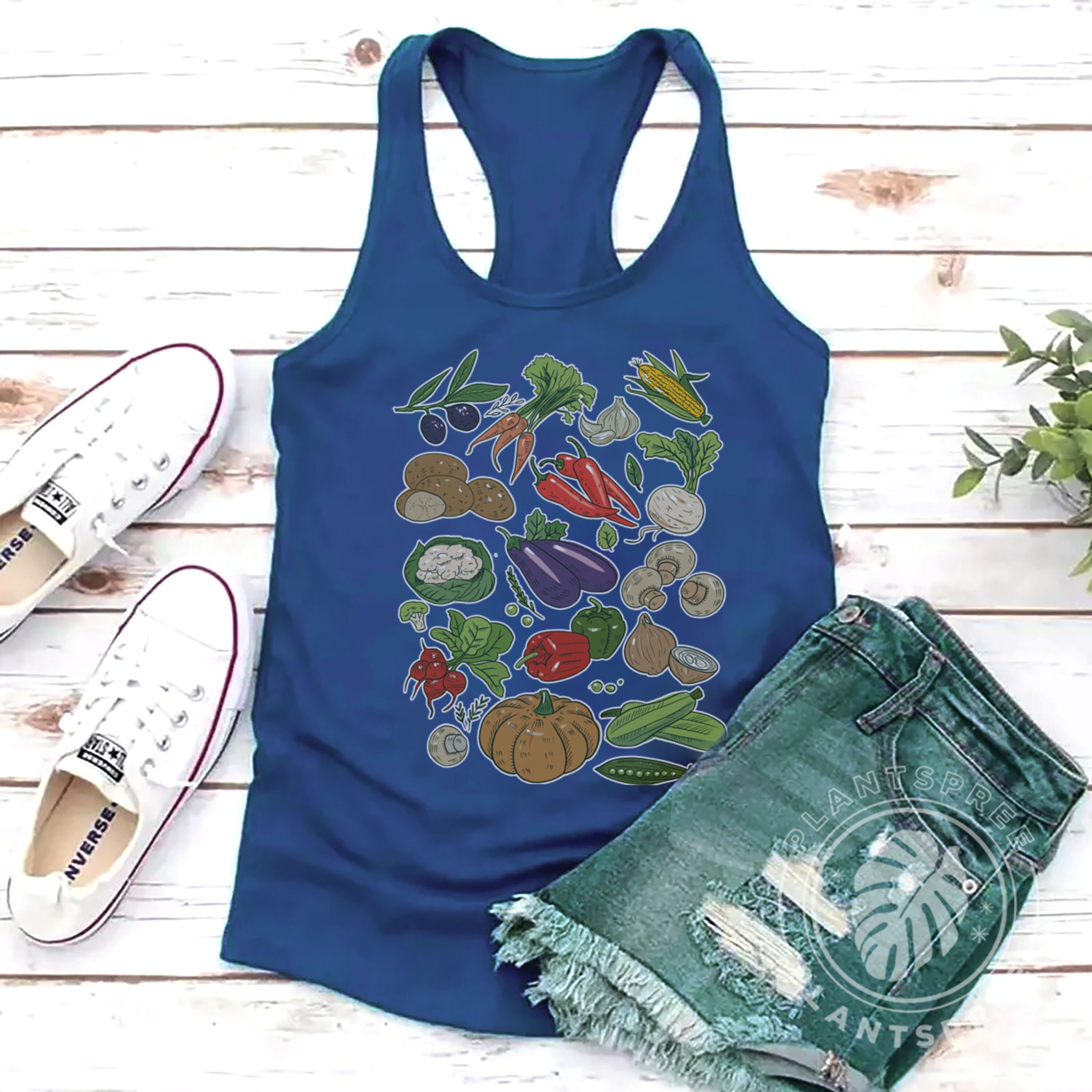 t shirt with vegetables
