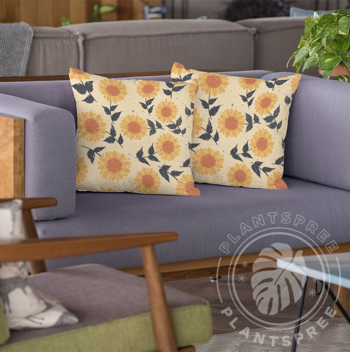 Sunflower Pillow Case Sunflower Pillow Cushion Cover Plant Etsy