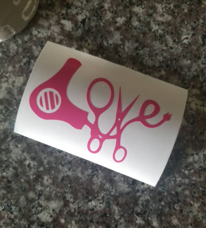 Hairstylist Decal/Love Hairstylist Decal/Hairdresser Decal/Car Etsy