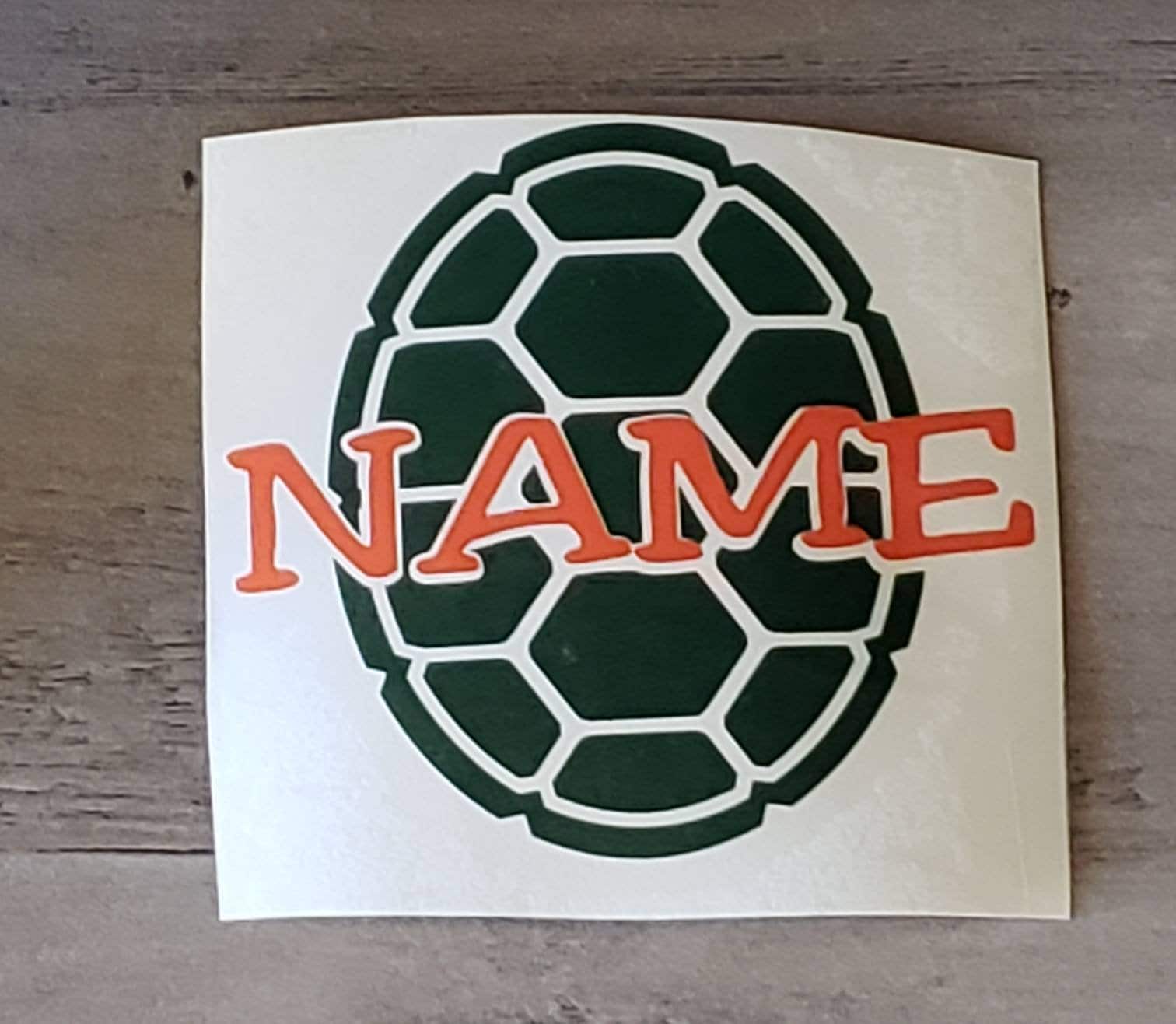 Personalized Turtle Shell Decal/Ninja Turtle Decal/Name Decal/Yeti Tumbler Decal/Car Decal/Water Bottle Decal/Lunchbox Decal/Kids Decal