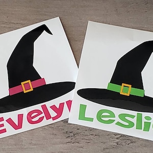 Witch Hat Decal/Halloween Decal/Personalized Witch Hat Decal/Car Decal/Yeti Decal/Mug Decal/Laptop Decal/Glass Decal/Halloween Decor