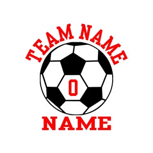 Personalized Soccer Ball Decal/Custom Team Soccer Ball Decal/Sport decal/Soccer Ball with Name Decal/Water Bottle Decal/Car Decal