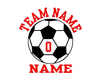 Personalized Soccer Ball Decal/Custom Team Soccer Ball Decal/Sport decal/Soccer Ball with Name Decal/Water Bottle Decal/Car Decal