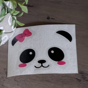 Panda Bear Decal/Panda with a Bow Decal/Yeti Decal/Car Decal/Water Bottle Decal/Rtic Decal/Cute Sticker