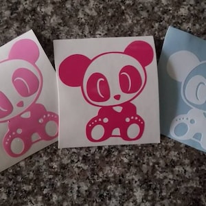 Panda Bear Decal/Baby Panda Decal/Yeti Cup Girl Decal/Animal Decal/Cute Car decal/Laptop Decal/Vinyl Sticker/Tumbler Sticker