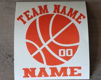 Basketball Decal | Vinyl Transfer Decal | DIY Decal | Car Decal | Bottle Decal