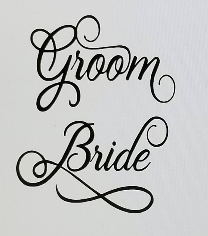 Bride and Groom Decal/wedding Decal/bride and Groom Etsy