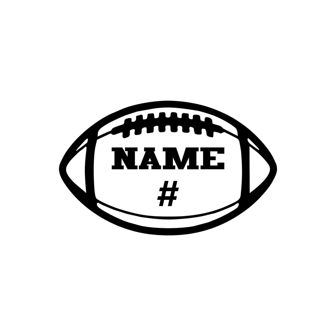 Personalized Football Decal/custom Football Decal/football Etsy