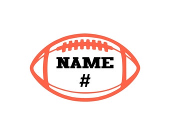 Personalized Football Decal/Custom Football Decal/Football with Name Sticker/Locker Decal/Car Decal/Car Sticker/Water Bottle Decal
