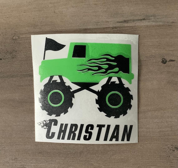 Monster Truck Decal/truck Sticker/decal for Kids/car Etsy