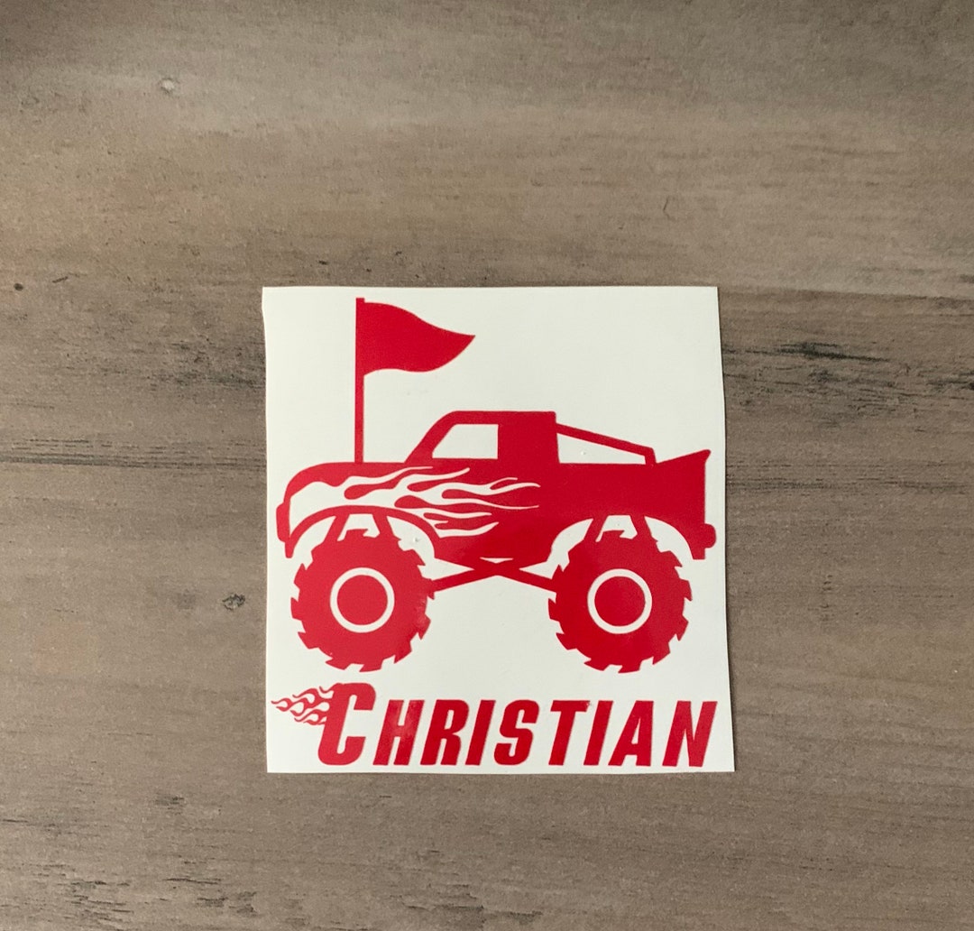 Monster Truck Decal/truck Sticker/decal for Kids/car Etsy