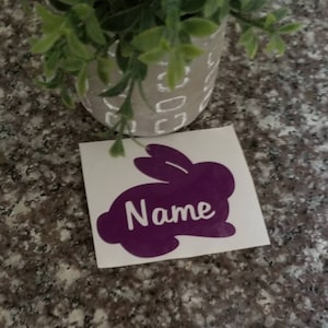 Bunny Decal/Custom Bunny Decal/Rabbit Decal/Yeti Decal/Car Decal/Egg Decal/Pencil Box Decal/Water Bottle Decal/Easter Decal