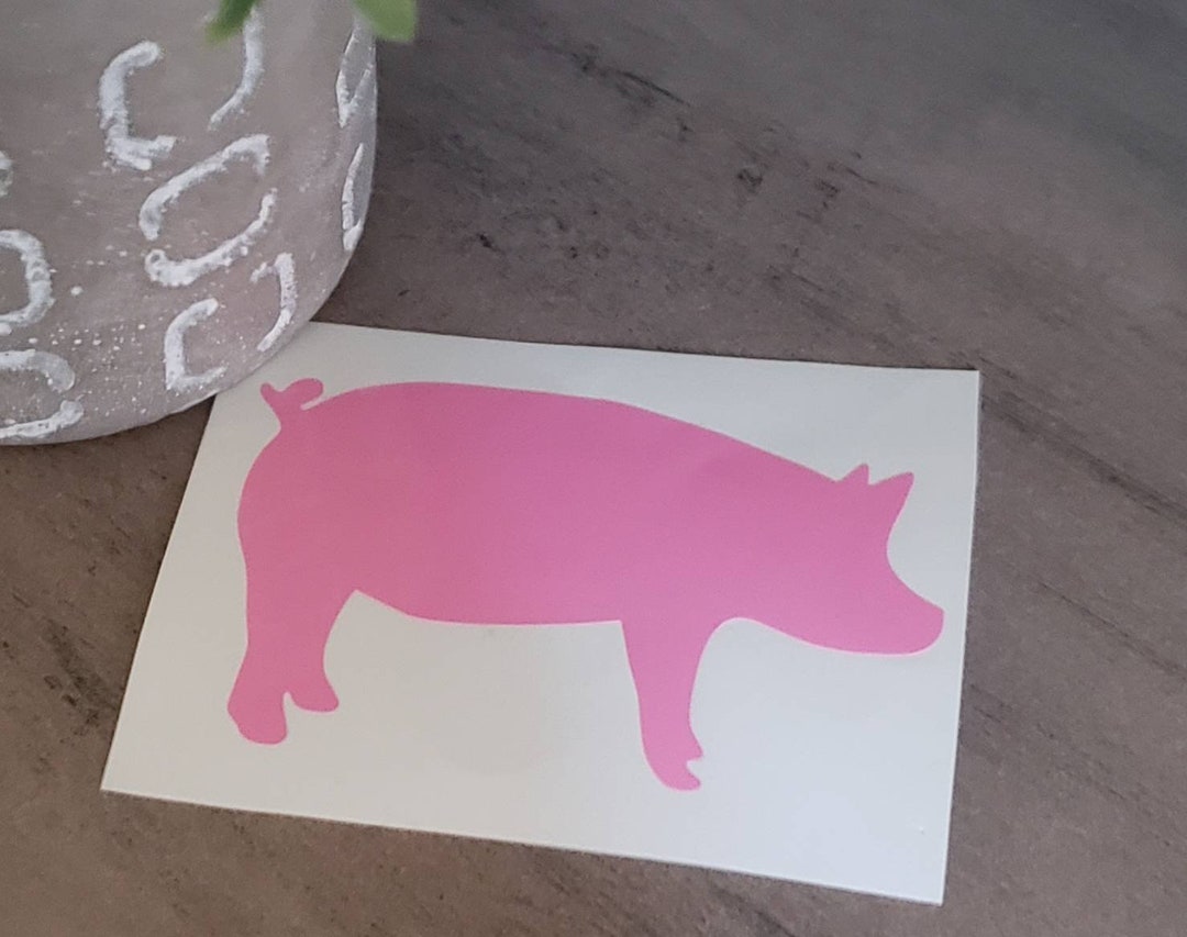 Pig Decal/pig Sticker/farm Decal for Kids/car Decal/yeti Decal/laptop Decal/lunchbox Decal/water