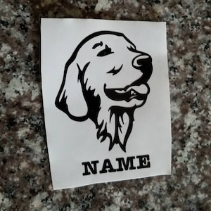 Golden Retriever Decal/Retriever Mom Decal/Golden Retriever Face/Dog Mom Life/dog vinyl sticker/car decal/laptop decal/Yeti Decal