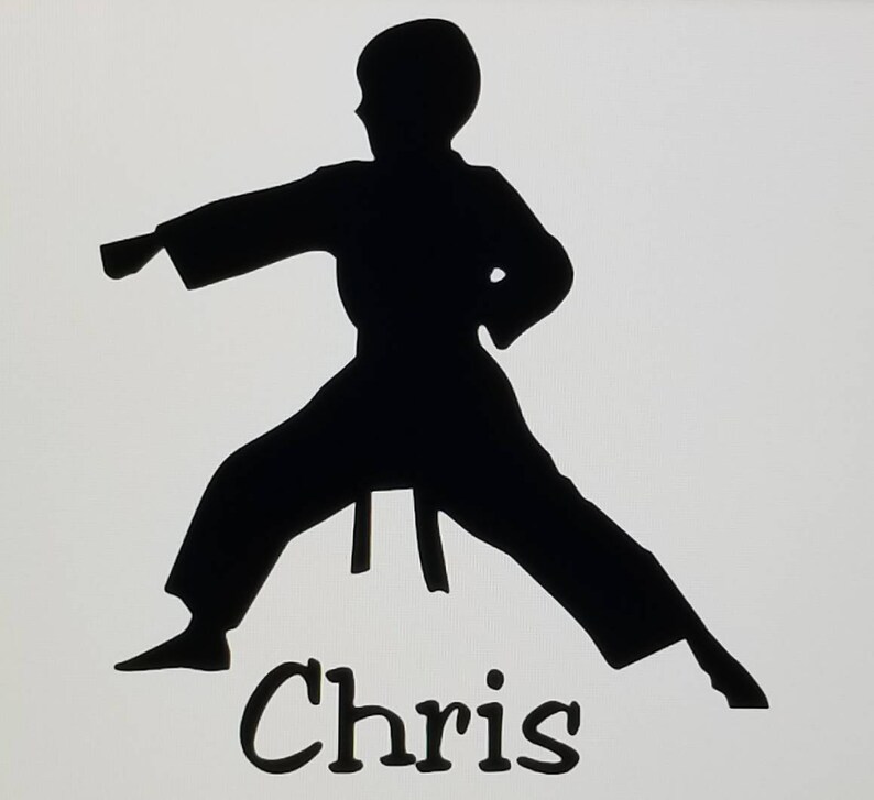 Karate Decal/boy Karate Decal/karate Sticker/sport Etsy
