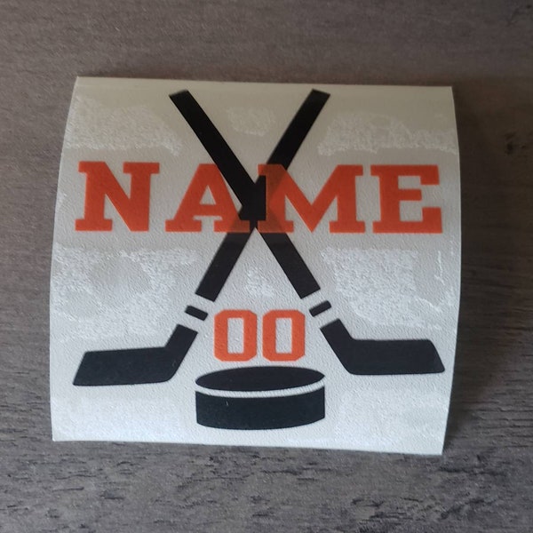 Hockey Decal/Hockey Sticker/Personalized Hockey Decal/Car decal/Water Bottle Decal/Lunch Box Decal/Yeti Decal/Yeti Decal/Window Decal