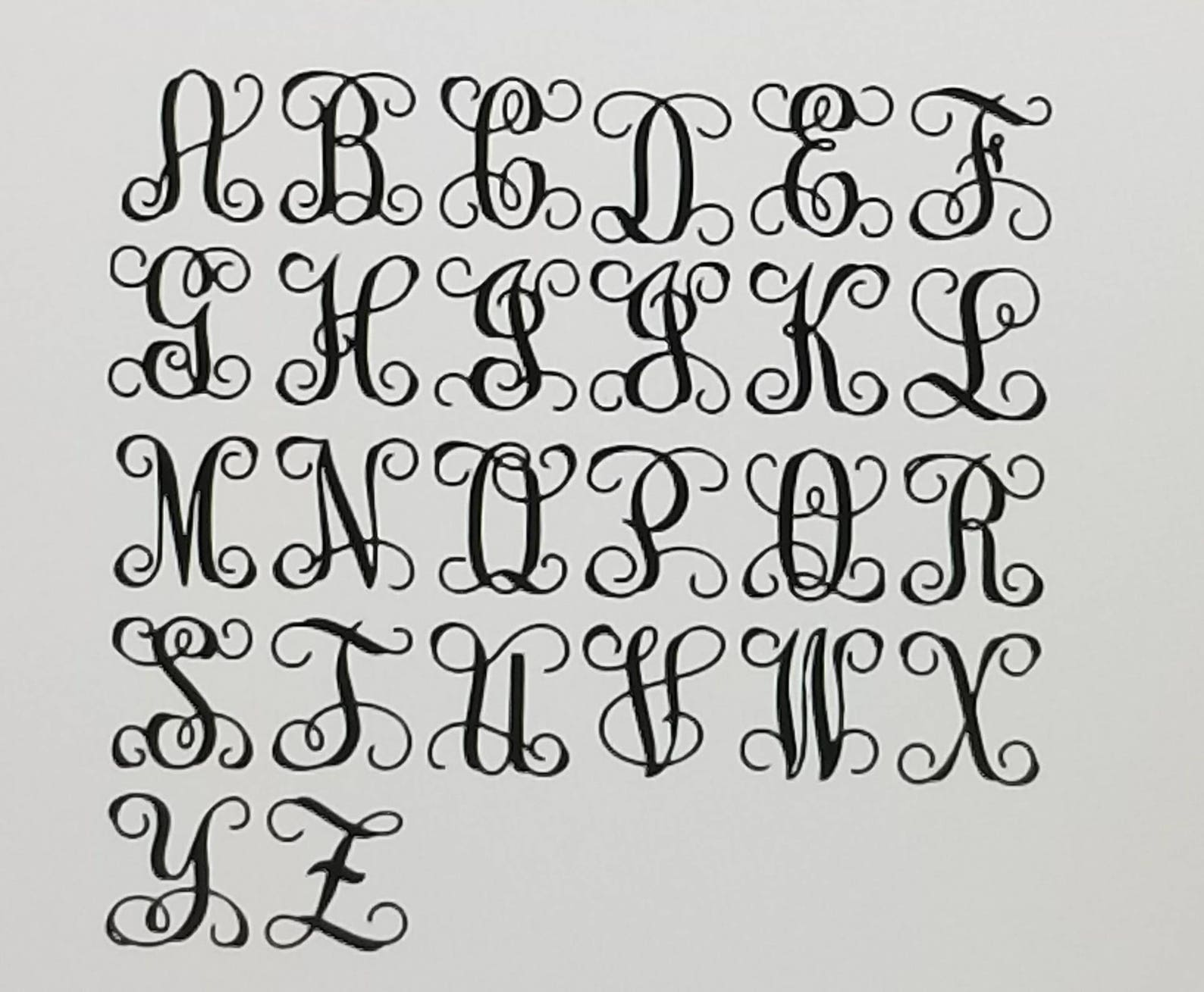 Single Initial Decal/initial Sticker/vinyl Lettering/monogram Etsy