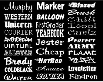 Personalized Name Decal/Custom Decal/Name Vinyl Sticker/Word Decal/Initial Decal/Vinyl Lettering/Yeti Decal/Mug Decal/Laptop Decal