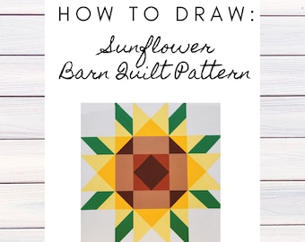 Barn Quilt Pattern Sunflower Digital Pattern Mothers Day - Etsy