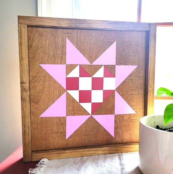 BARN QUILT SQUARE Wooden Barn Quilt for Valentine Gift Etsy