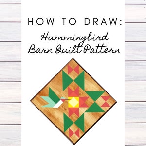 Barn Quilt Muster, Kolibri, Digitales Muster, Freund Geschenk, Geburtstagsgeschenk