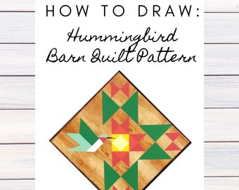 Barn Quilt Pattern, Hummingbird, Digital Pattern, Mothers Day Gift, Mom Gift, Mother In Law Gift
