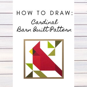 Barn Quilt Pattern, Cardinal, Digital Pattern, Friend Gift, Birthday Gift