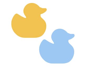 Duck paper cut outs - Paper Duck Shape, Duck Die Cut, Duck Cut Outs, Paper Party Supplies, Farm Animal duck cutouts (Tax&Duty Paid/DDP USA)