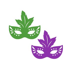 Découpes de masque de Mardi Gras - Masque de carnaval en papier, découpes de Mardi Gras, découpe de Mardi Gras, carte bricolage fournitures de scrapbooking fête de carnaval