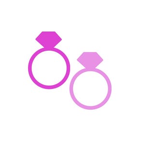 Découpes de bague diamant en papier - Découpes de teinture pour bague diamant en papier, bague diamant en papier découpé, formes de bague en papier diamant, décoration sur le thème de l'enterrement de vie de jeune fille