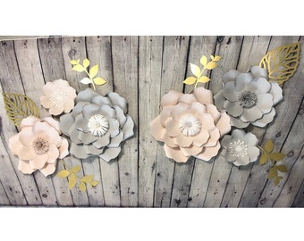 Nursery decor flower wall decor baby girl paper flower wall flowers girl nursery decor baby girl nursery girl wall decor