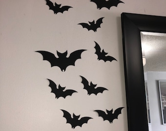 Bat cut outs - Paper Bats, Halloween Decor, Bat Die Cuts, Bat Dye Cuts Paper Bats Halloween Bats Card stock Bats, Wall Bats Halloween Wall